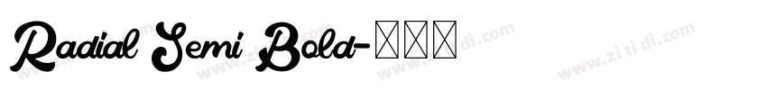 Radial Semi Bold字体转换